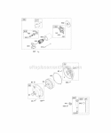 Electric Starter Gear Reducer Oil Diagram and Parts List for  Briggs and Stratton Engine